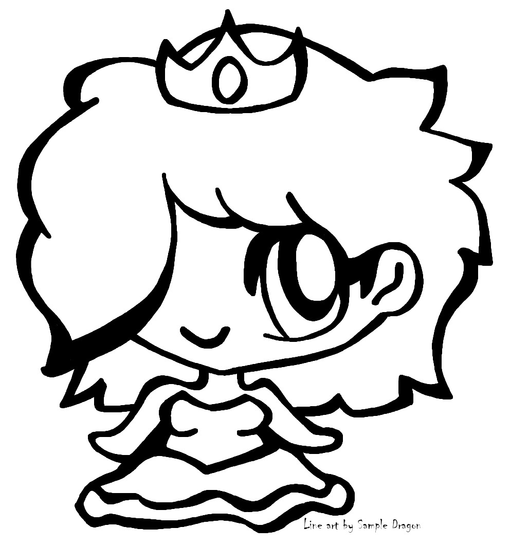 Tiny Princess Coloring Page Free2Use By SampleDragon Fur Affinity dot Net