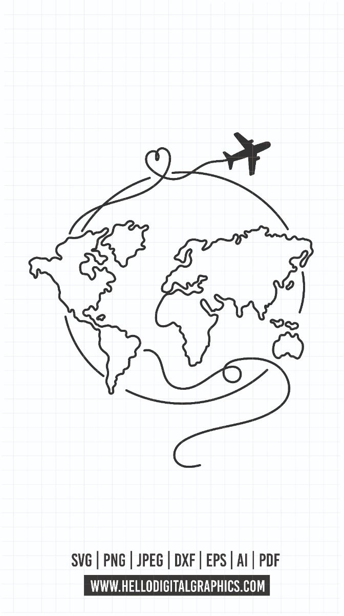 Travel Mapamundi World Map SVG EPS PNG Travel Mapamundi And World Map Clipart Vector