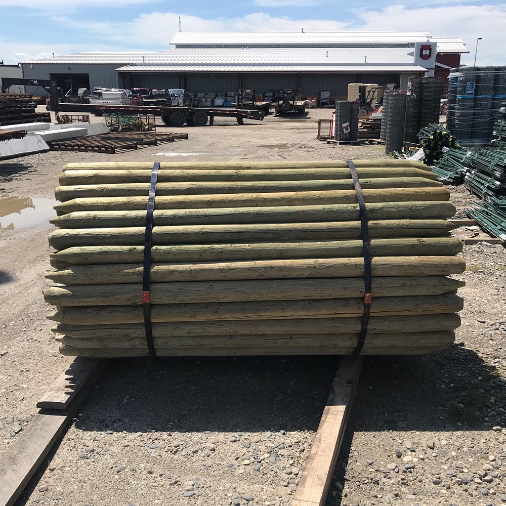 10 feet round wooden fence posts