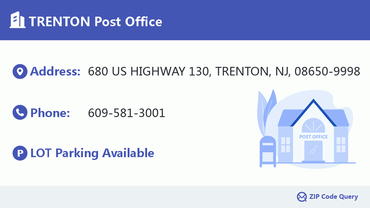 TRENTON Post Office New Jersey United States ZIP Code 5 Plus 4 