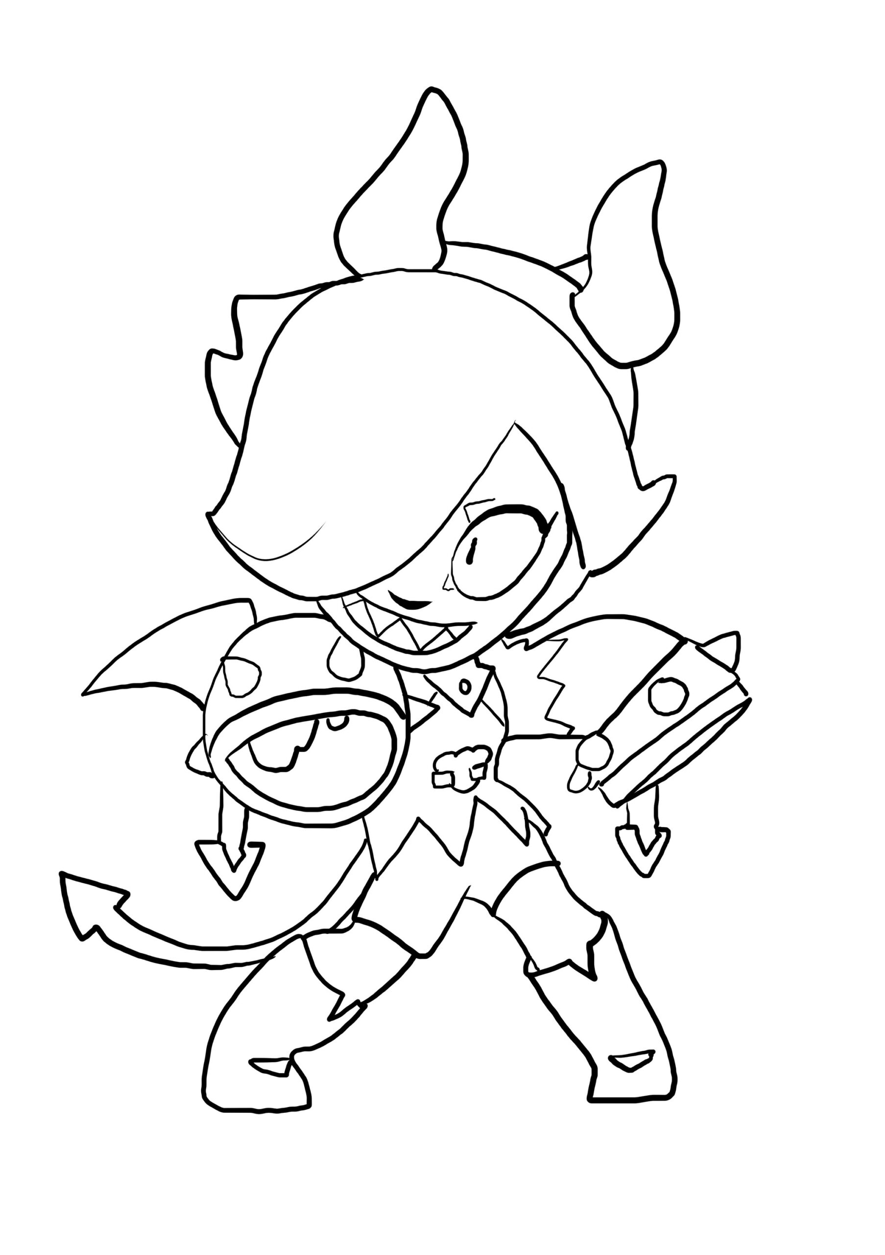 Trixie Colette From Brawl Stars Coloring Page
