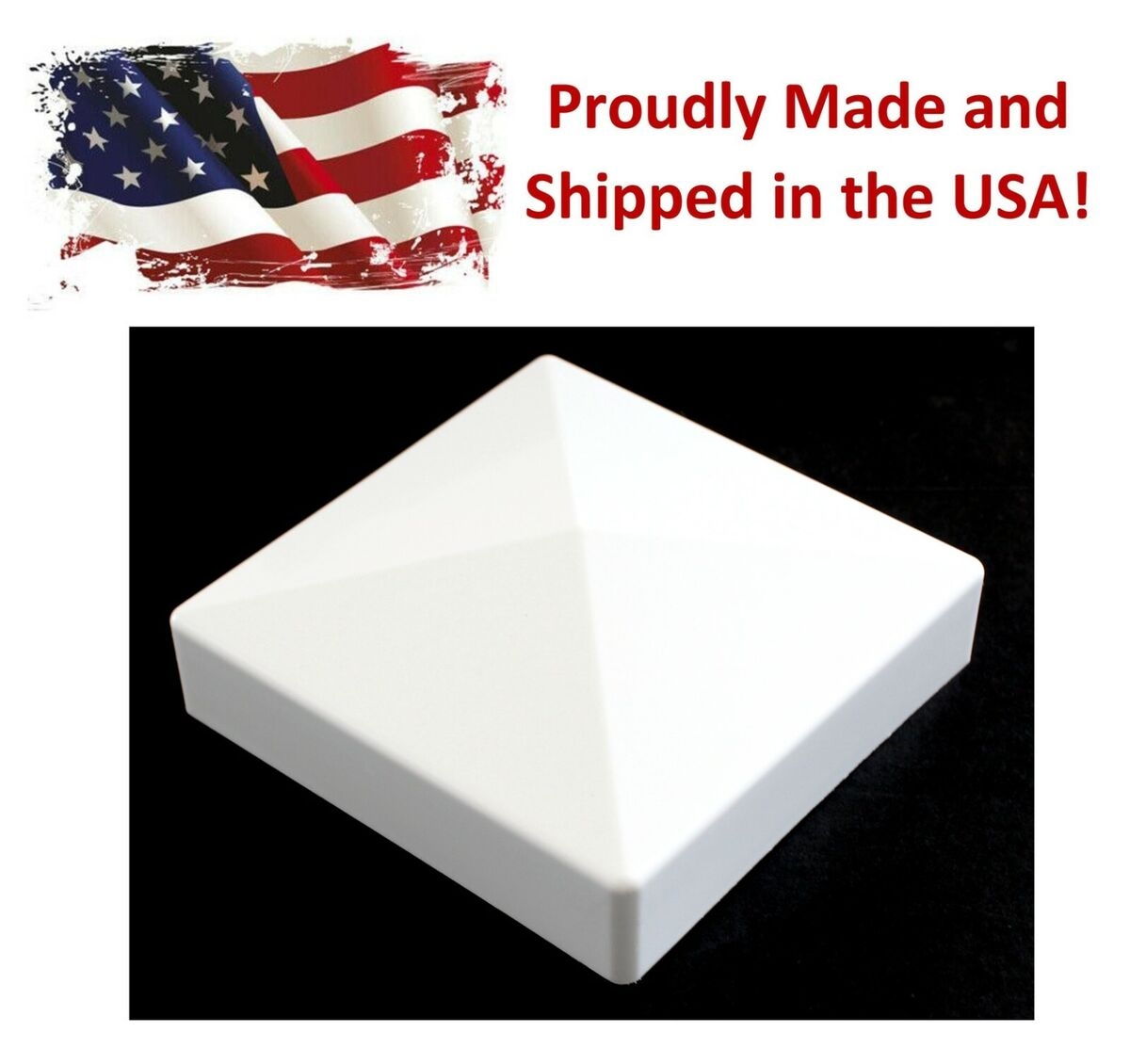 True 5x5 127mm X 127mm Plastic Pyramid Vinyl Fence Post Cap White 8 16 24 Pk EBay
