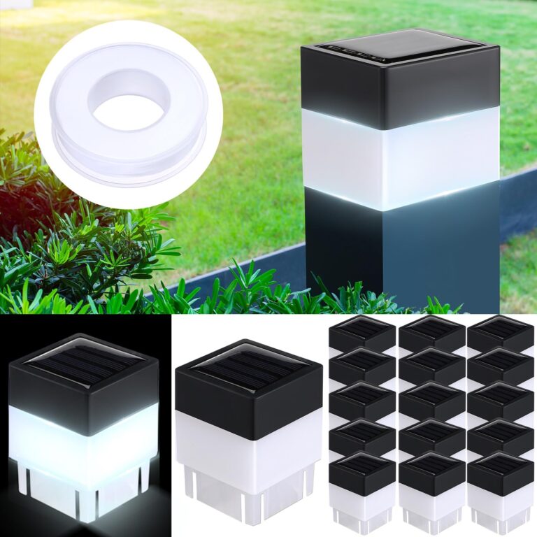 Tujoe 20 Pack Solar Fence Post Cap Lights 2 X 2 Inches Solar Fence Post Caps Lights For Garden Street Gazebos Street Wall White Amazon