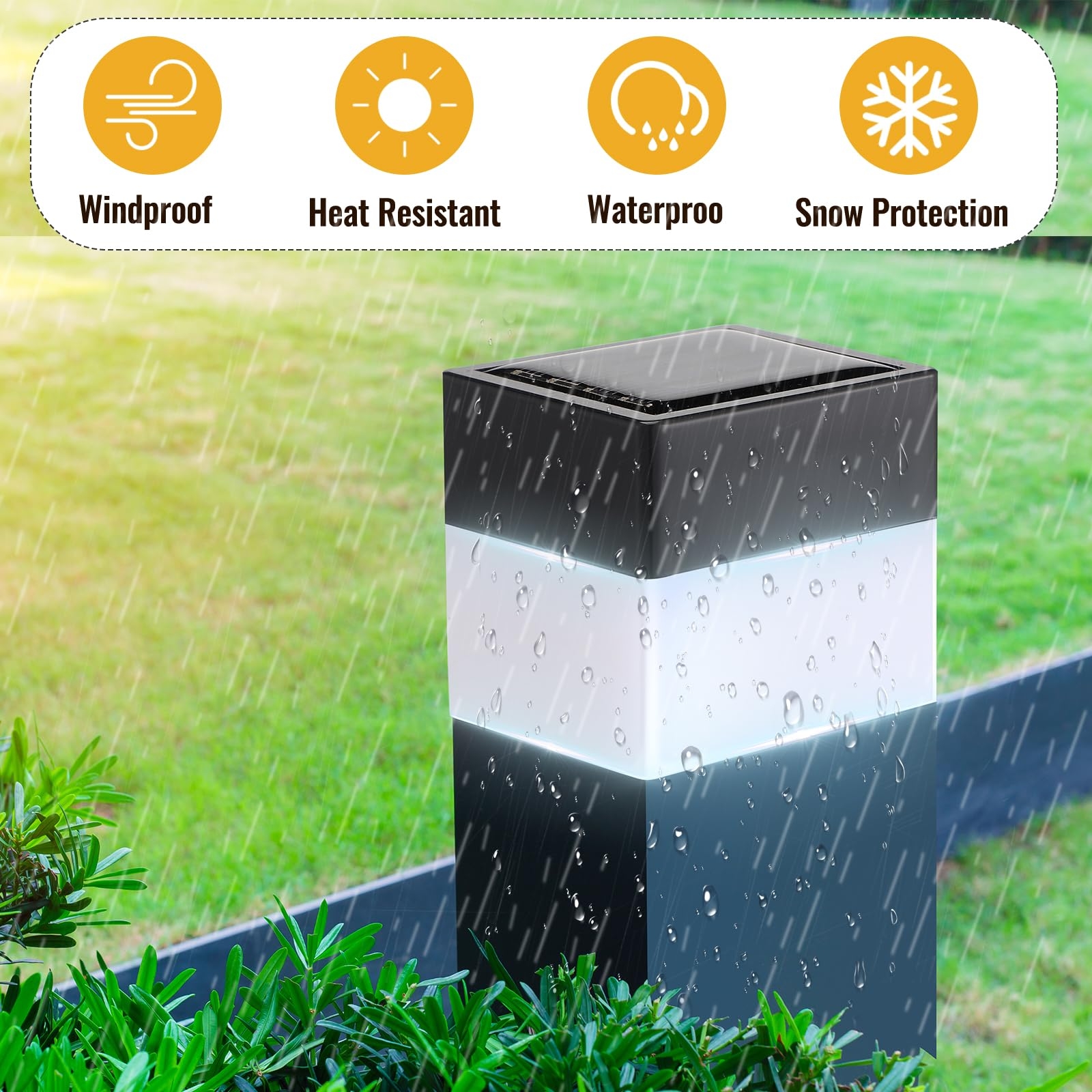 Tujoe 20 Pack Solar Fence Post Cap Lights 2 X 2 Inches Solar Fence Post Caps Lights For Garden Street Gazebos Street Wall White Amazon