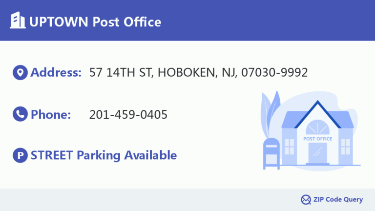 UPTOWN Post Office New Jersey United States ZIP Code 5 Plus 4 