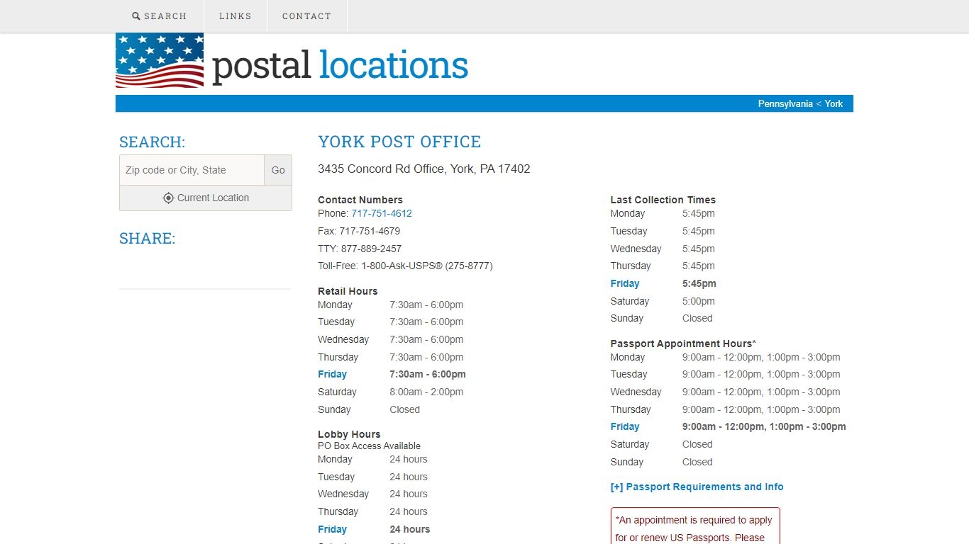 Usps York Pa