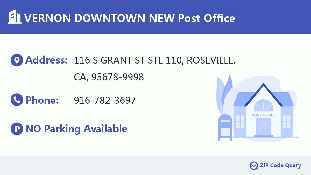 VERNON DOWNTOWN NEW Post Office California United States ZIP Code 5 Plus 4 