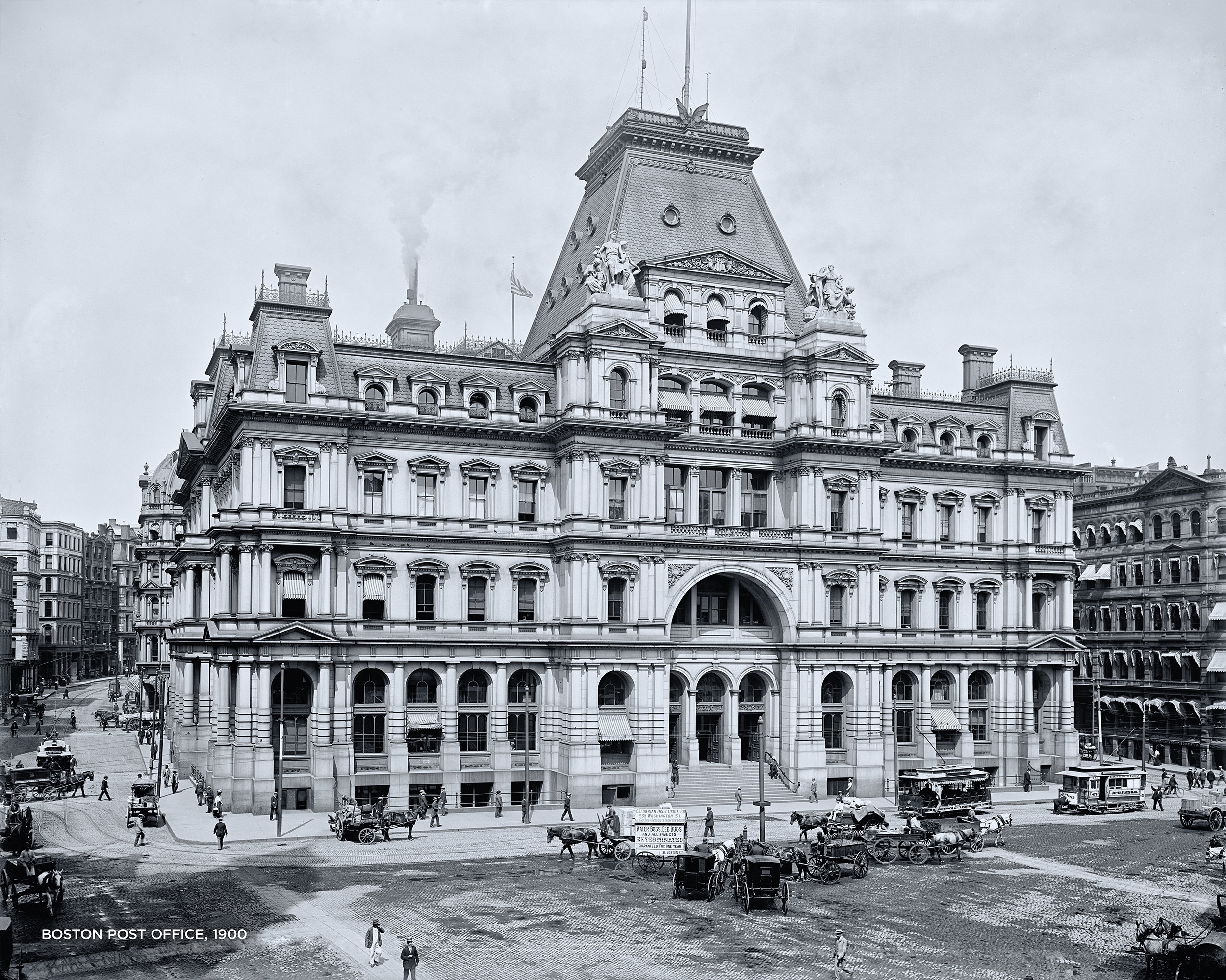 Vintage Photograph Of The Boston Post Office Circa 1900 Etsy