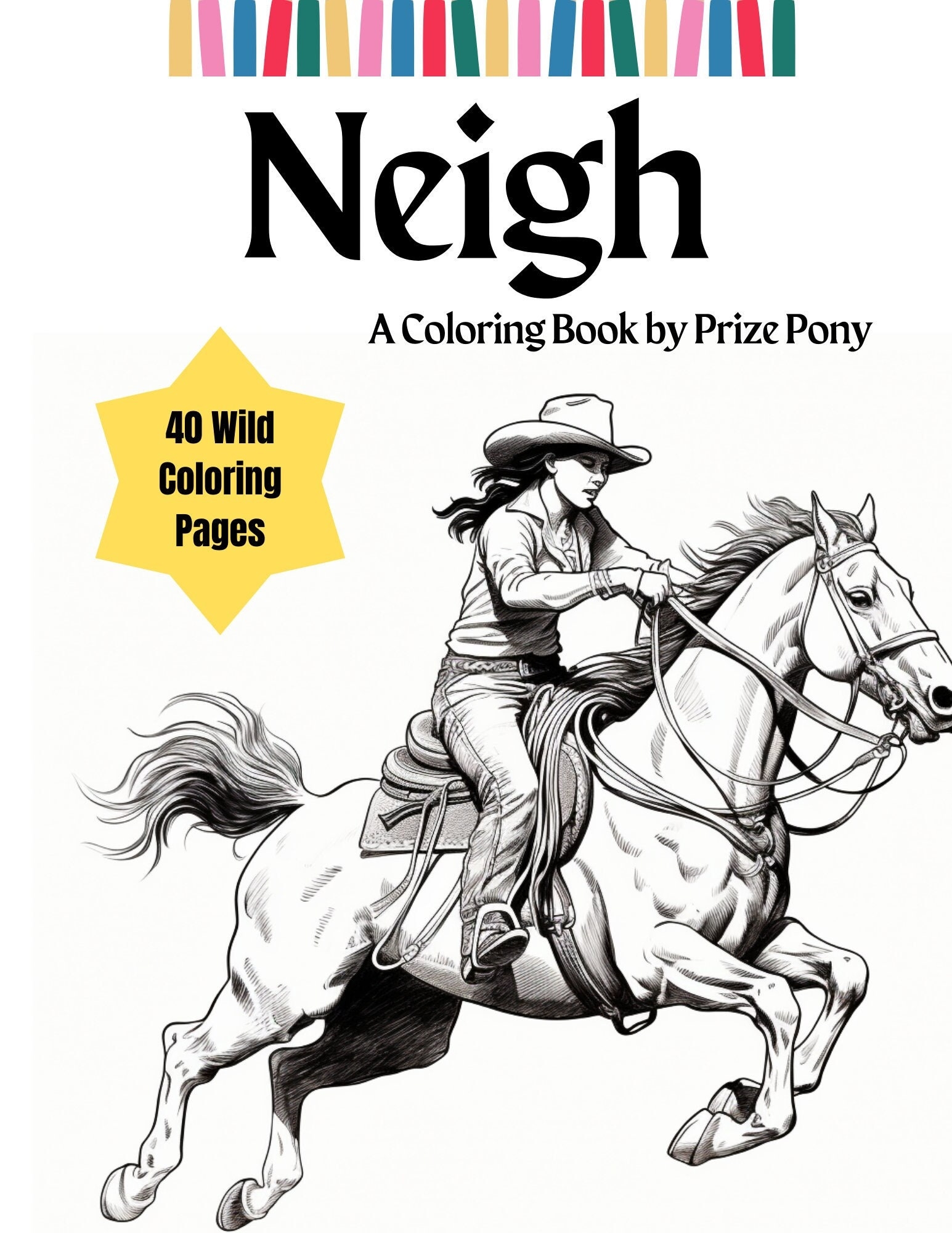 Vintage Western Coloring Book Etsy