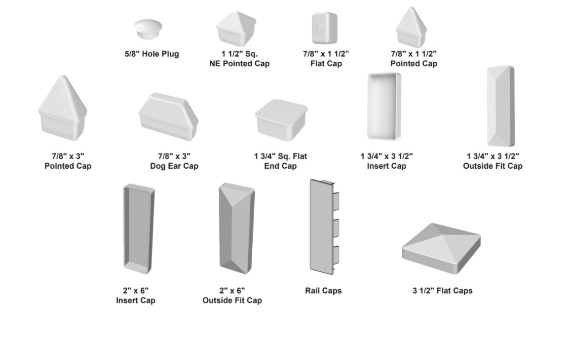 Vinyl Fence Accessories Specialty Caps Plastic Lumber Yard