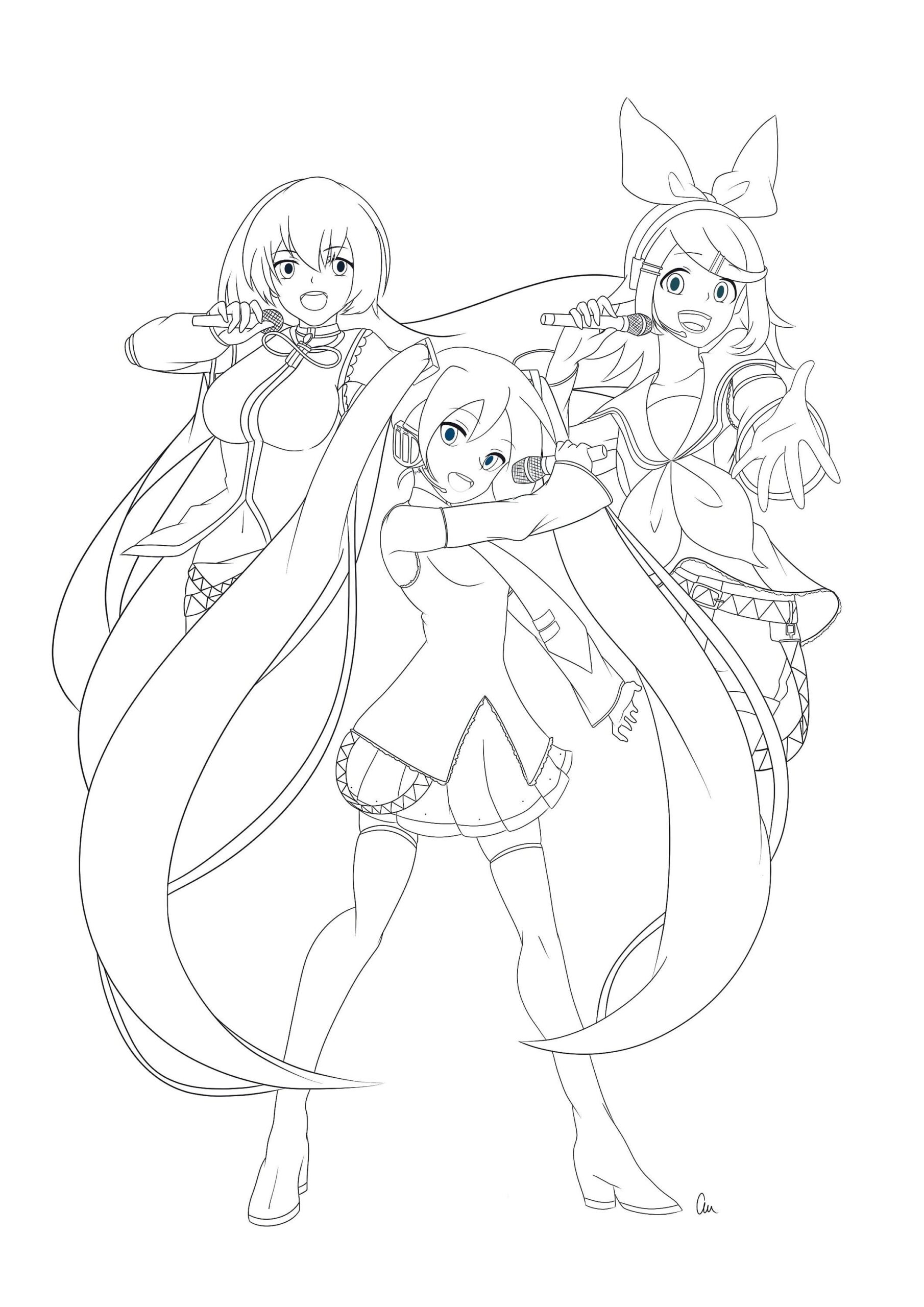 Vocaloid Coloring Page Digital Download Etsy