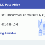 WAKEFIELD Post Office Rhode Island United States ZIP Code 5 Plus 4 