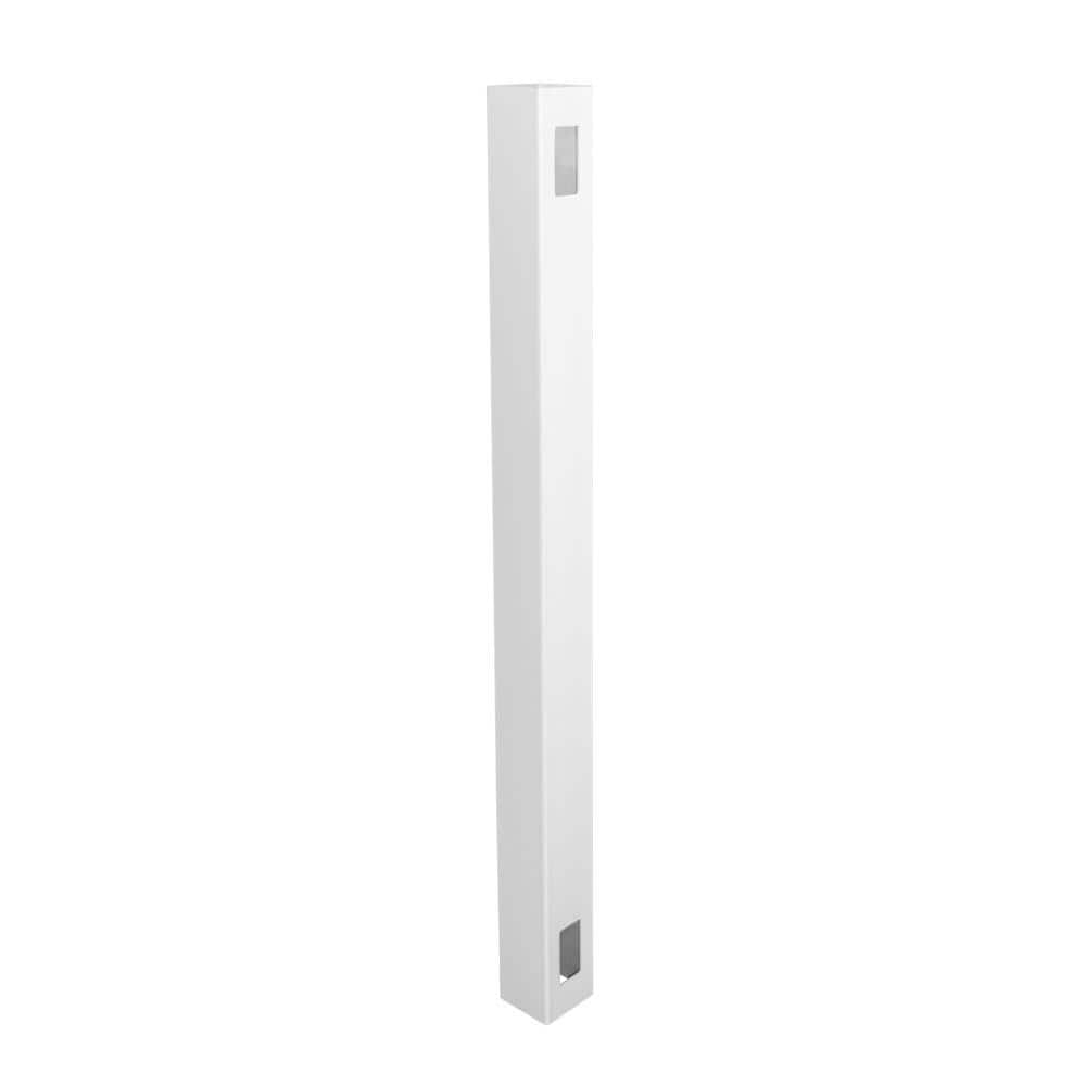 Weatherables 5 In X 5 In X 10 Ft White Vinyl Fence End Post LWPT END 5X120 The Home Depot