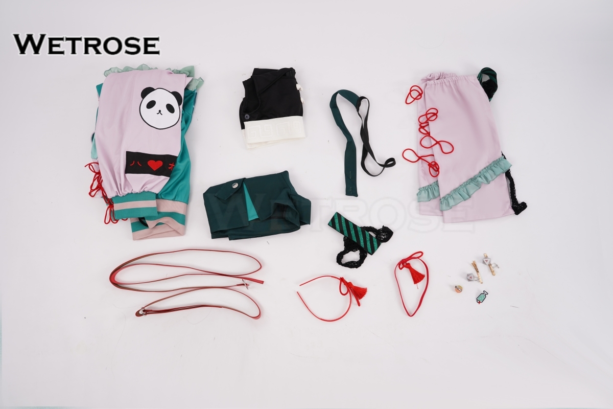 Wetrose In Stock Hatsune Miku New Song DECO 27 HAO Chinese Style Restaurant Outfit Cosplay Costume Wig Full Set Halloween Xmas Coswear Cos Suit