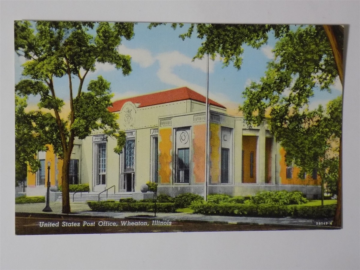 Wheaton Illinois IL Post Office 1940s L744 EBay