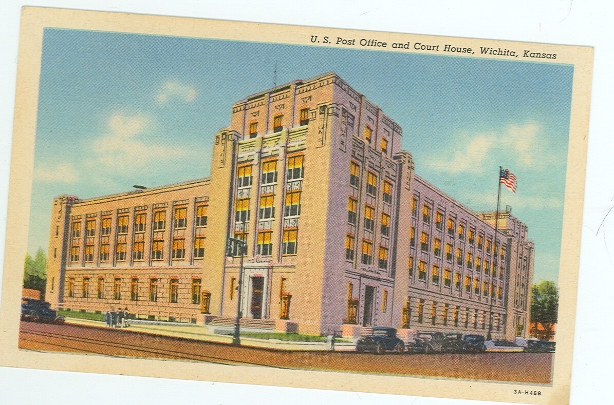 WICHITA KANSAS US POST OFFICE COURT HOUSE LINEN KS W 1 EBay