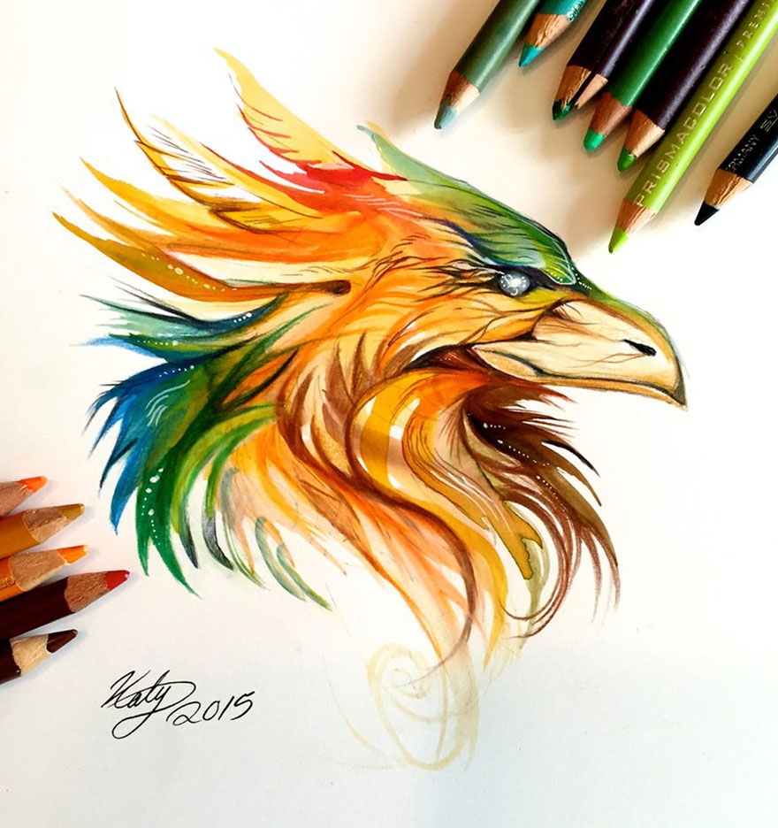 Wild Animal Spirits In Pencil And Marker Illustrations By Katy Lipscomb Interview Bored Panda