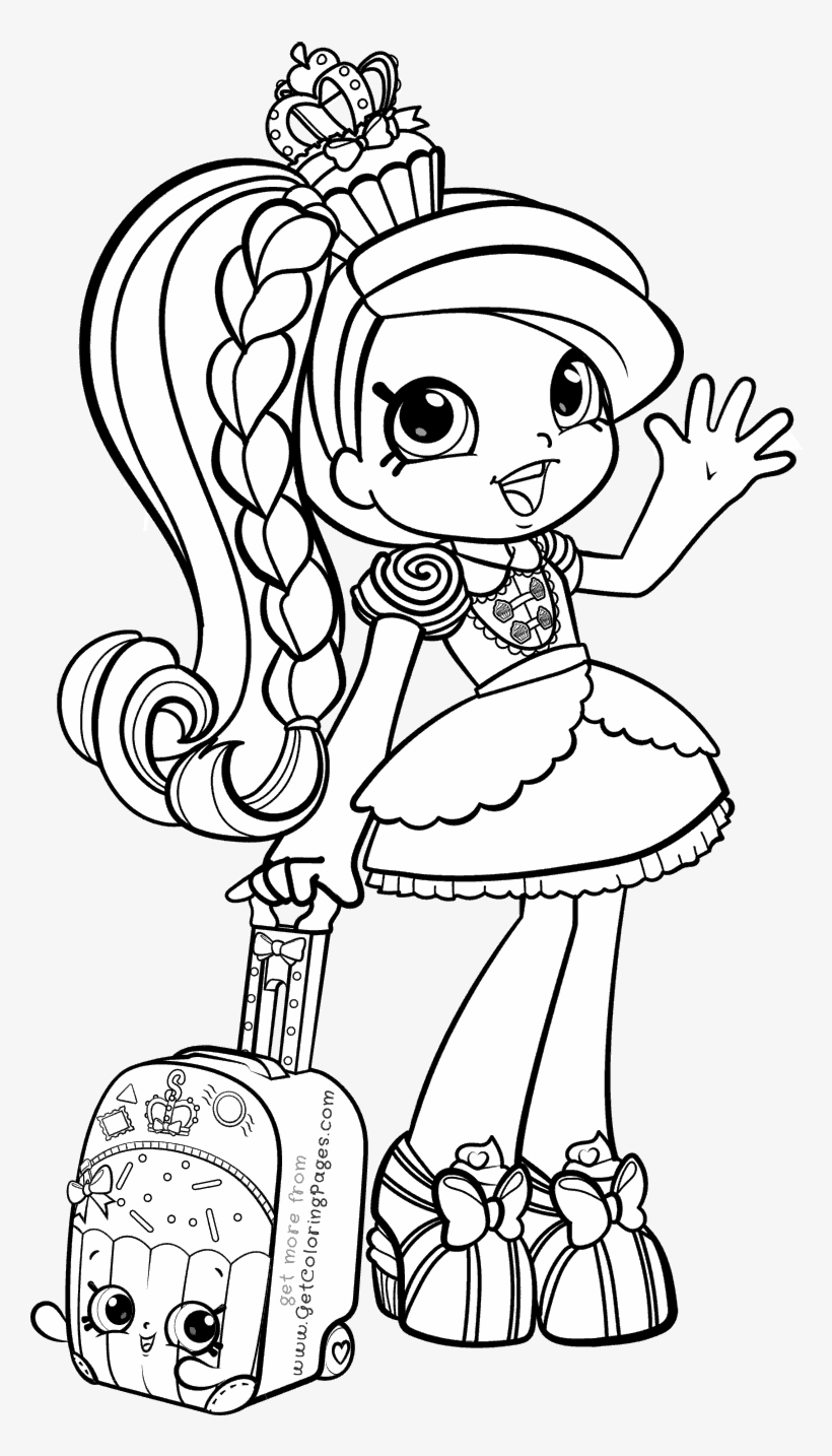 World Vacation Shoppies Coloring Pages Shopkin Girl Coloring Pages Free Transparent PNG Download PNGkey