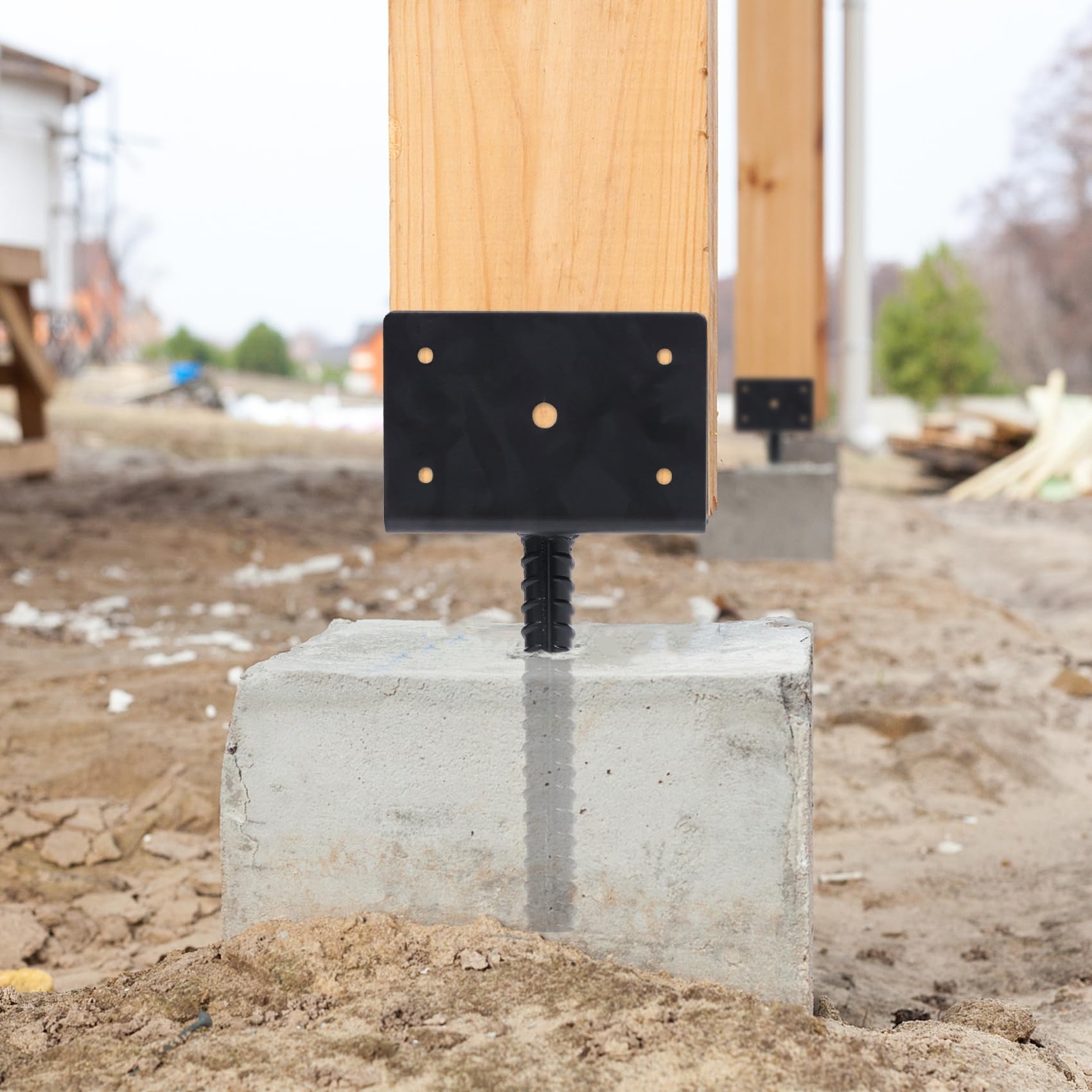 XYADX Concrete Fence Post Holder 6x6 Inches 4 Pack U Shape Fence Post Base Anchor Pergola Brackets Amazon sg DIY And Tools