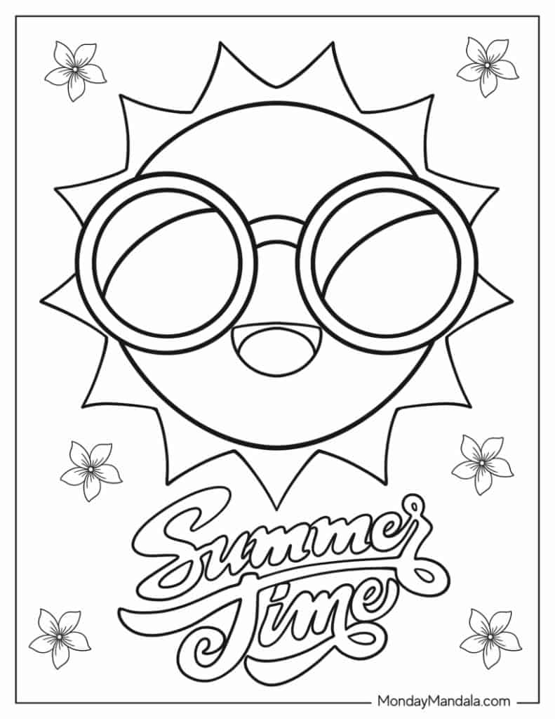 sun coloring pages