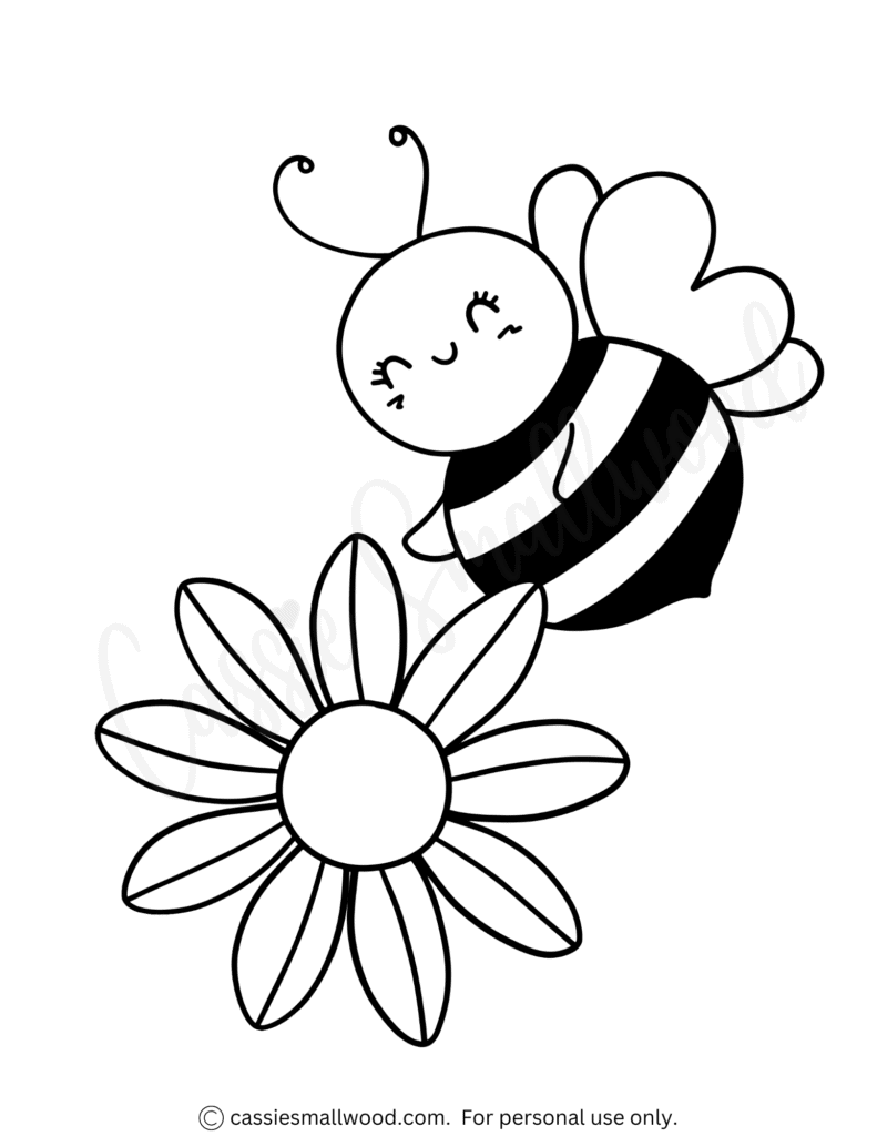 50 Cute Bee Coloring Pages Free Printable Cassie Smallwood