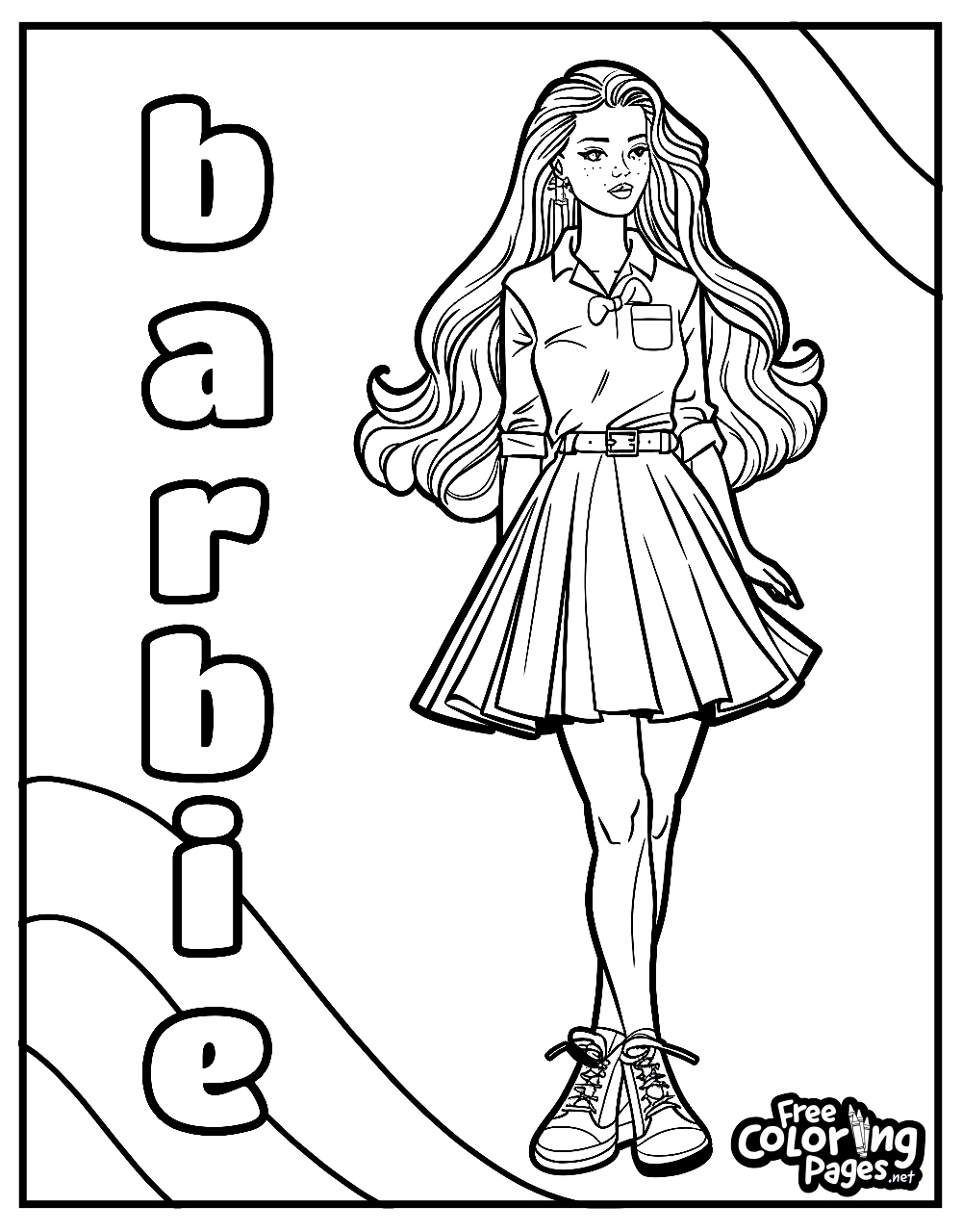 free coloring pages of barbie