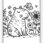 Capybara Coloring Pages Free PDF Printables Simply Love Coloring