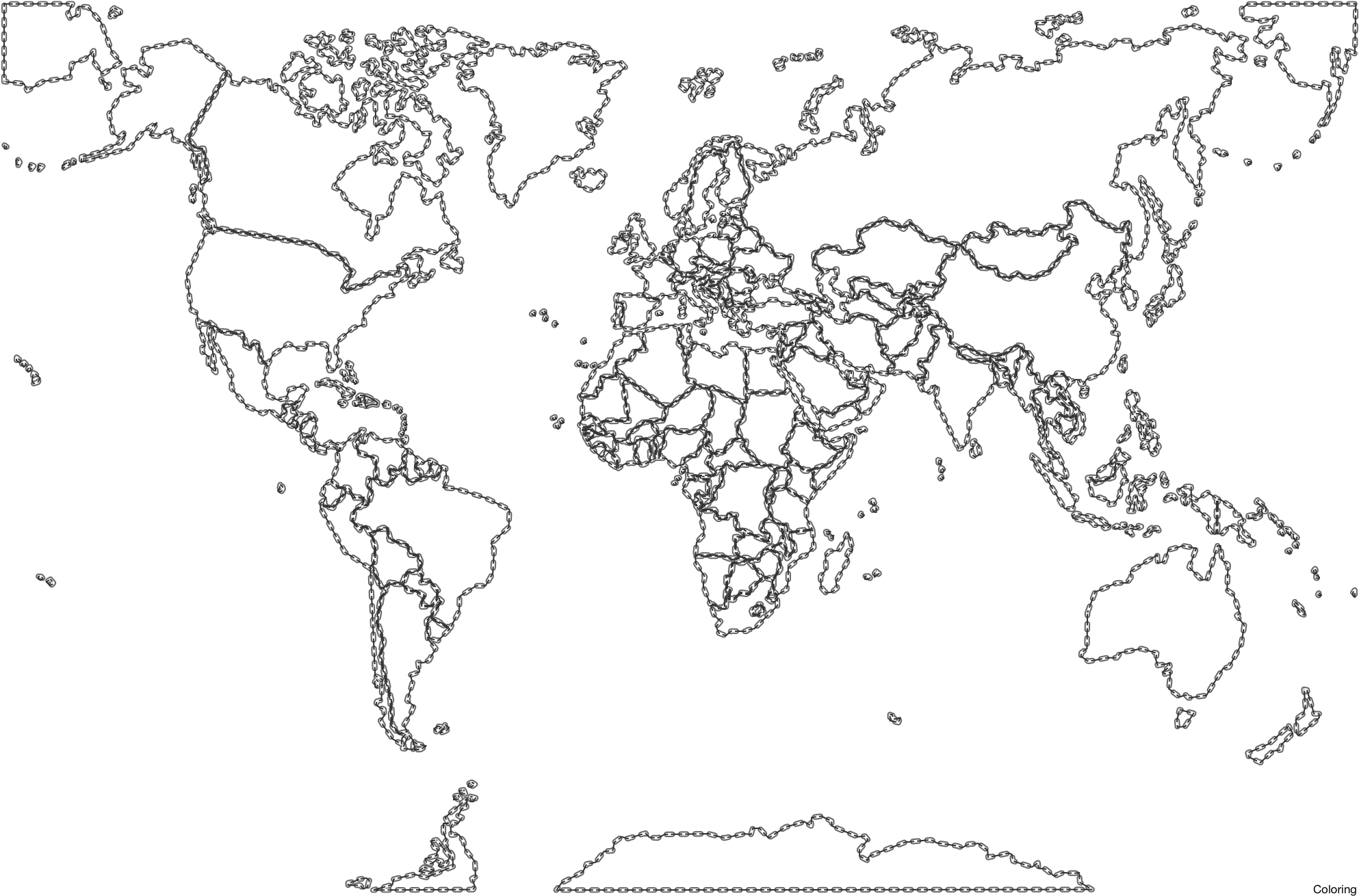 color page world map