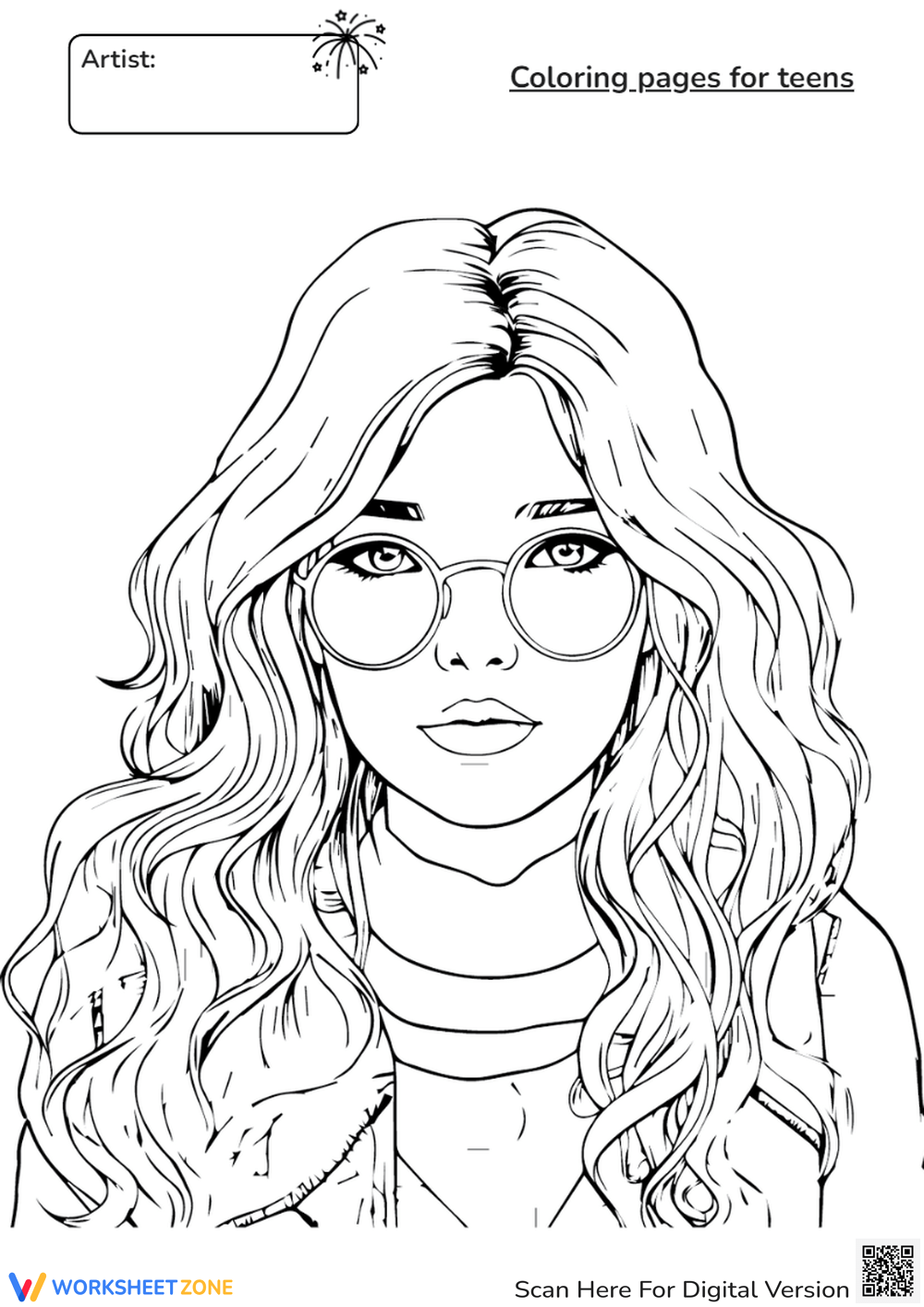 teen coloring pages