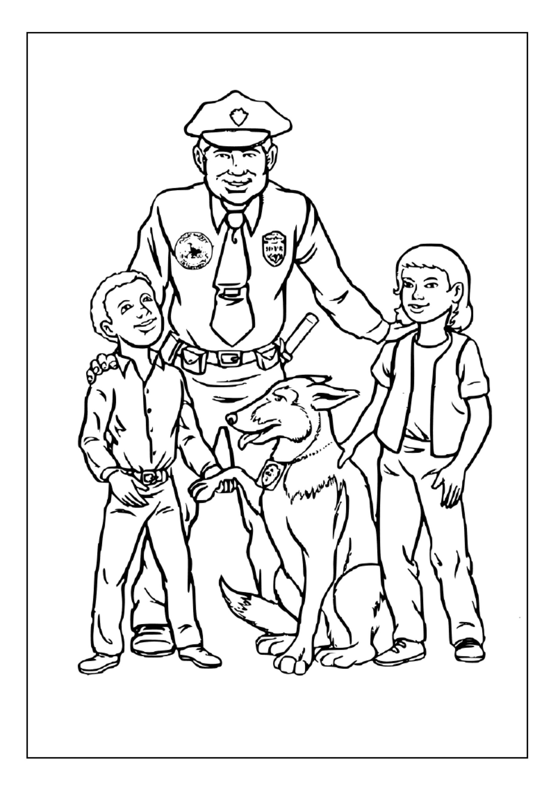Printable Police Officer Coloring Pages For Kids Adults 40 Pages Digital Download PDF Printable Police Officers Coloring Sheets Etsy
