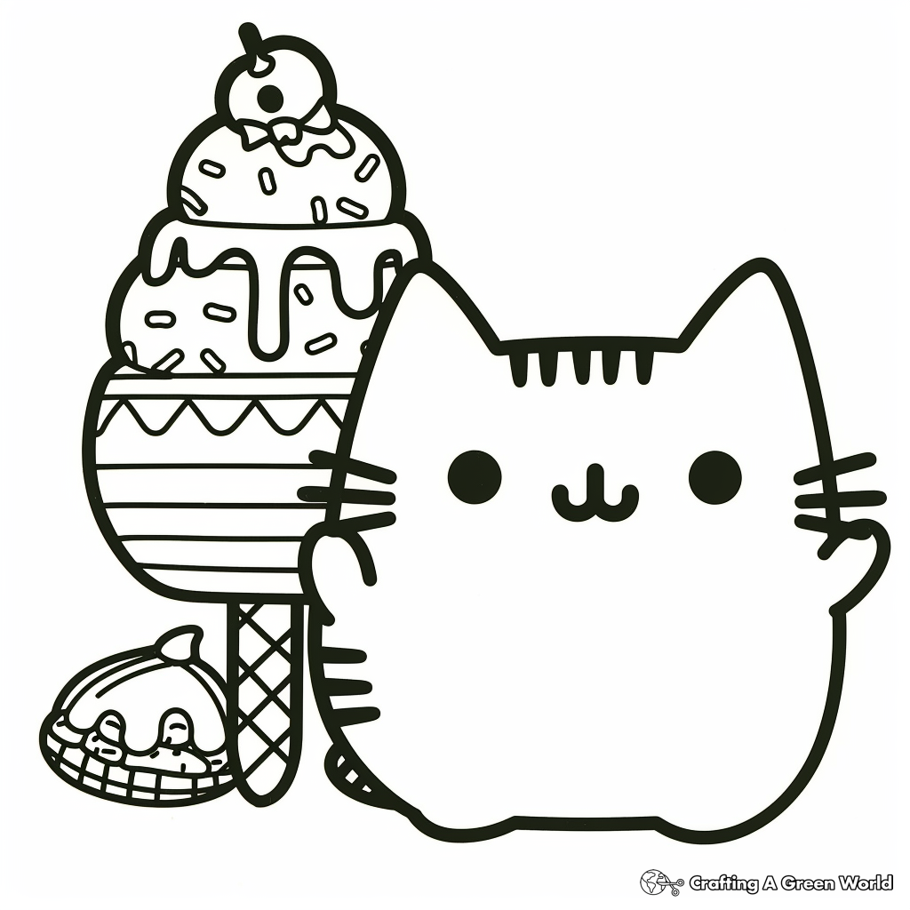 pusheen coloring pages