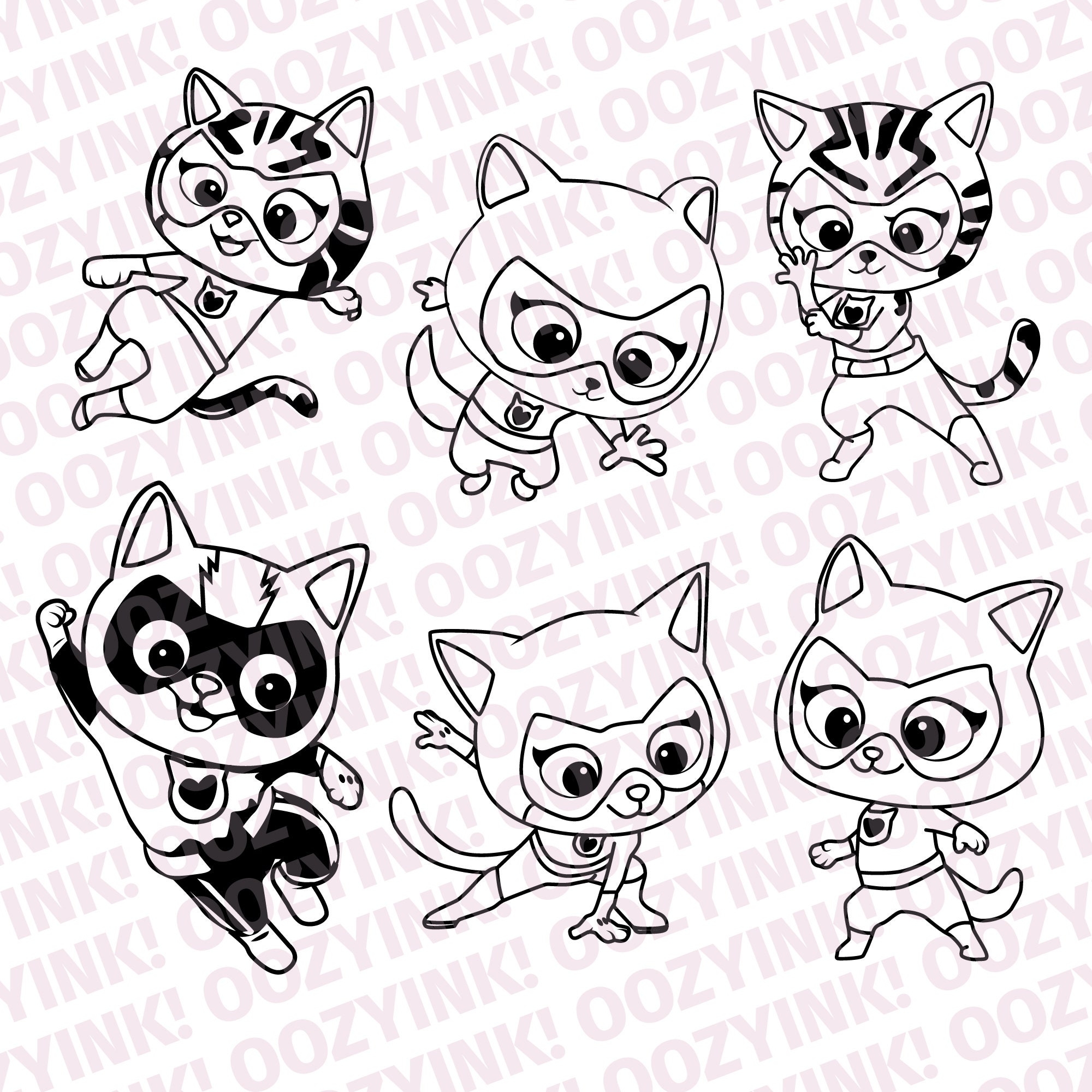 super kitty coloring pages
