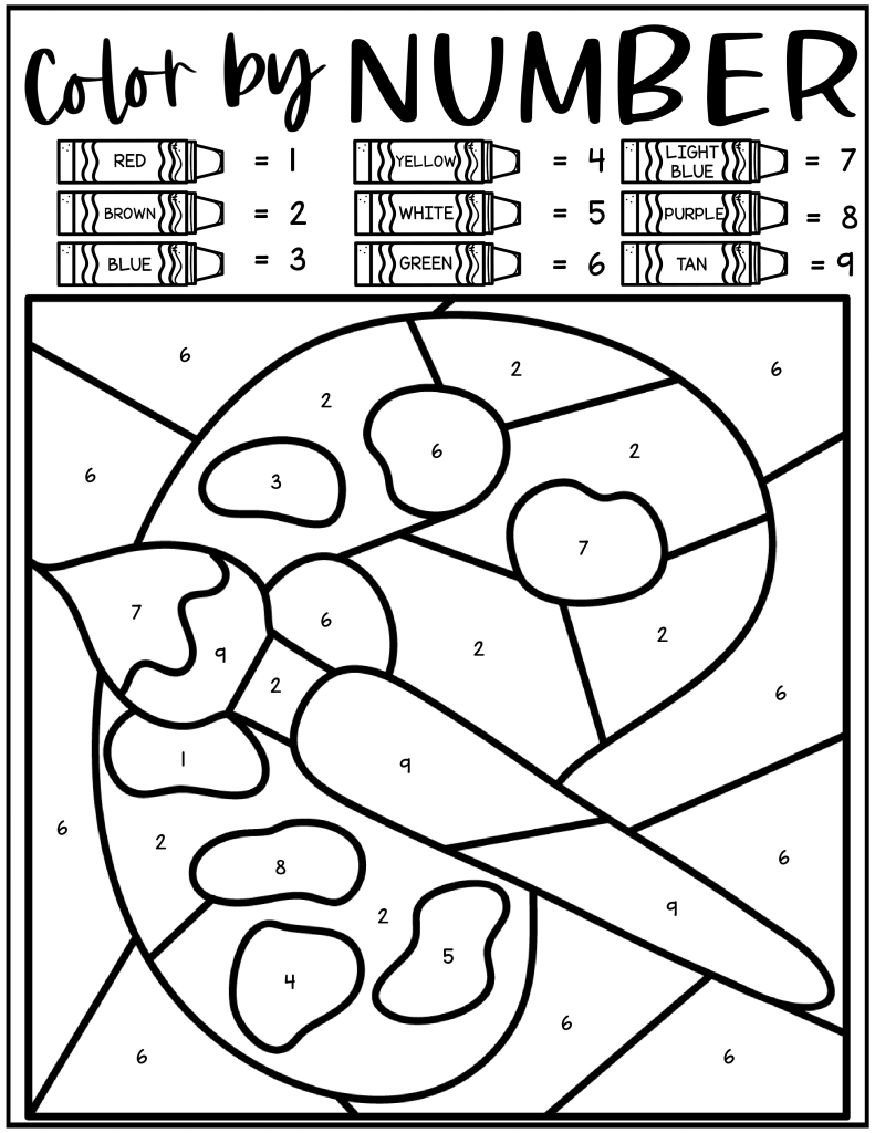 Back To School Color By Number Coloring Sheets Our Kid Things Back To School Color By Number Coloring Sheets Our Kid Things