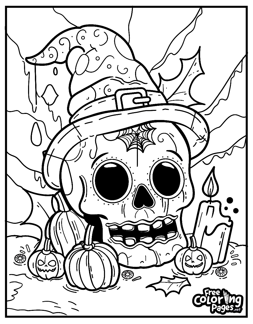 scary color pages
