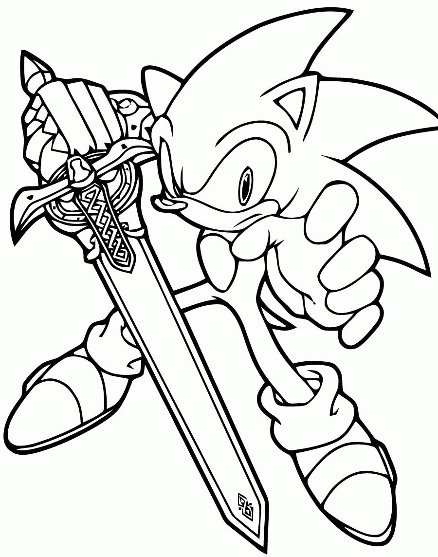 free printable sonic coloring pages
