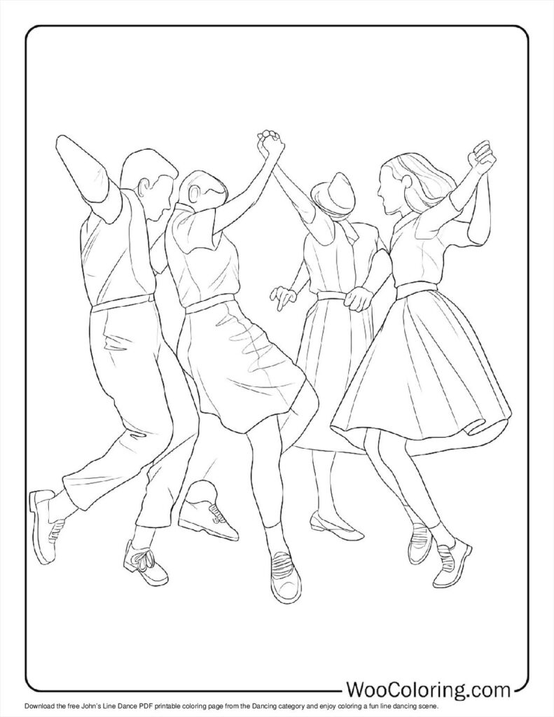 100 Dancing Coloring Pages Free PDF To Print Woo Coloring