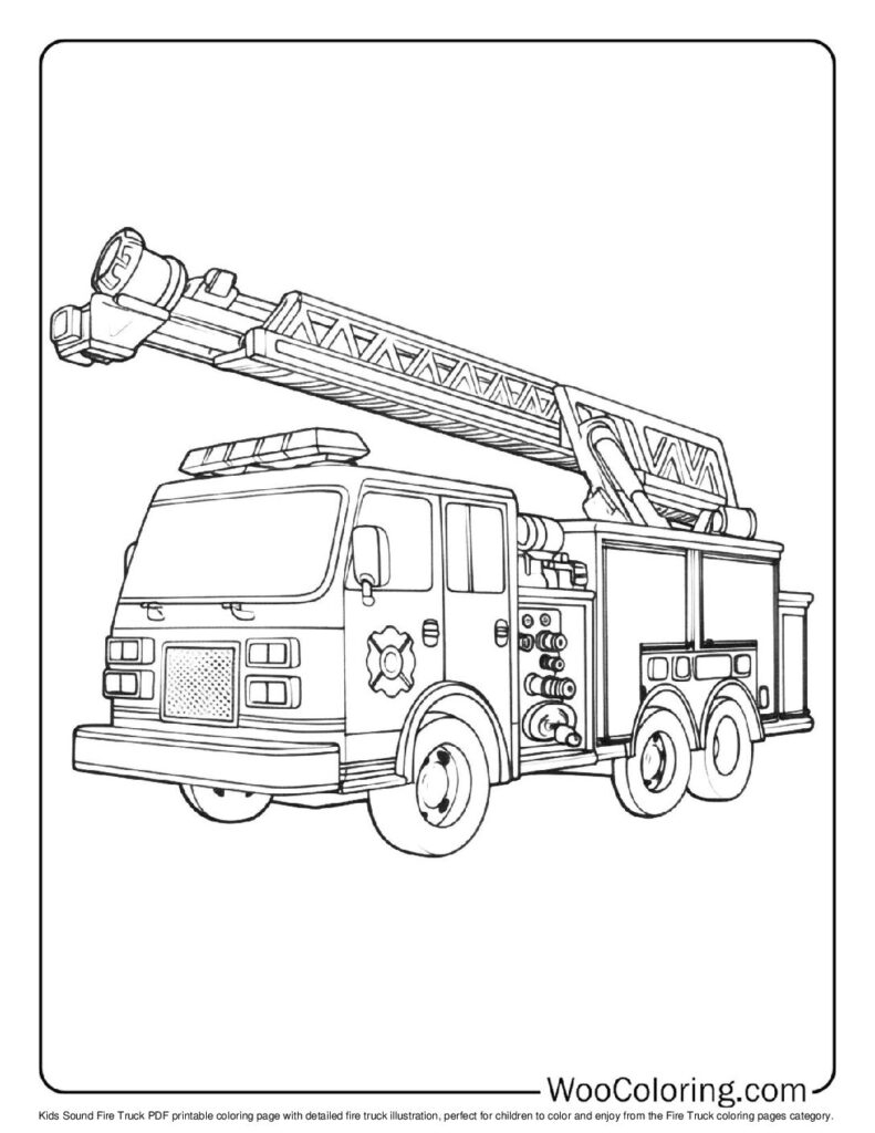 100 Fire Truck Coloring Pages Free PDF To Print Woo Coloring