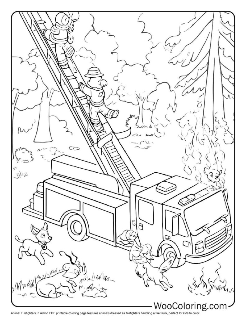 fire truck coloring book