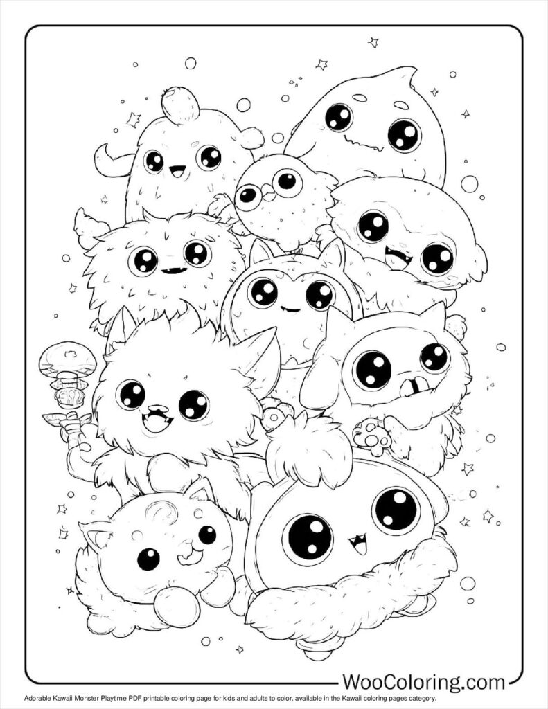 kawaii coloring page