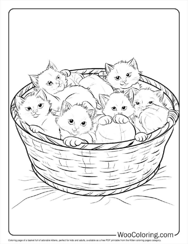 100 Kitten Coloring Pages Free PDF To Print Woo Coloring