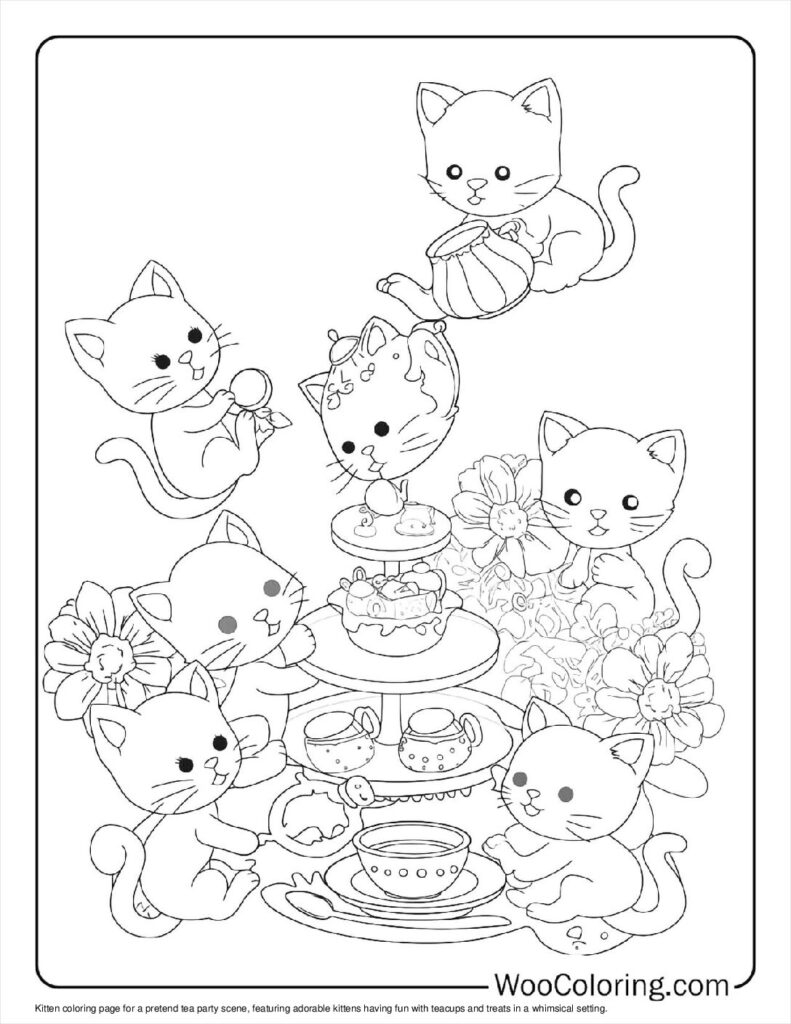 100 Kitten Coloring Pages Free PDF To Print Woo Coloring