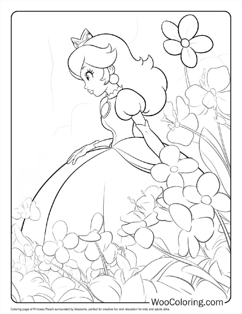 peach coloring page
