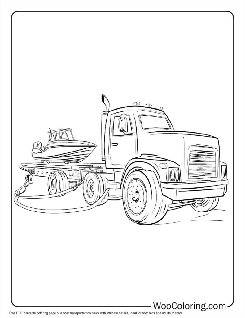 100 Tow Truck Coloring Pages Free PDF To Print Woo Coloring