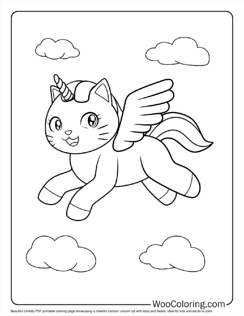 100 Unicorn Cat Coloring Pages Free PDF To Print Woo Coloring