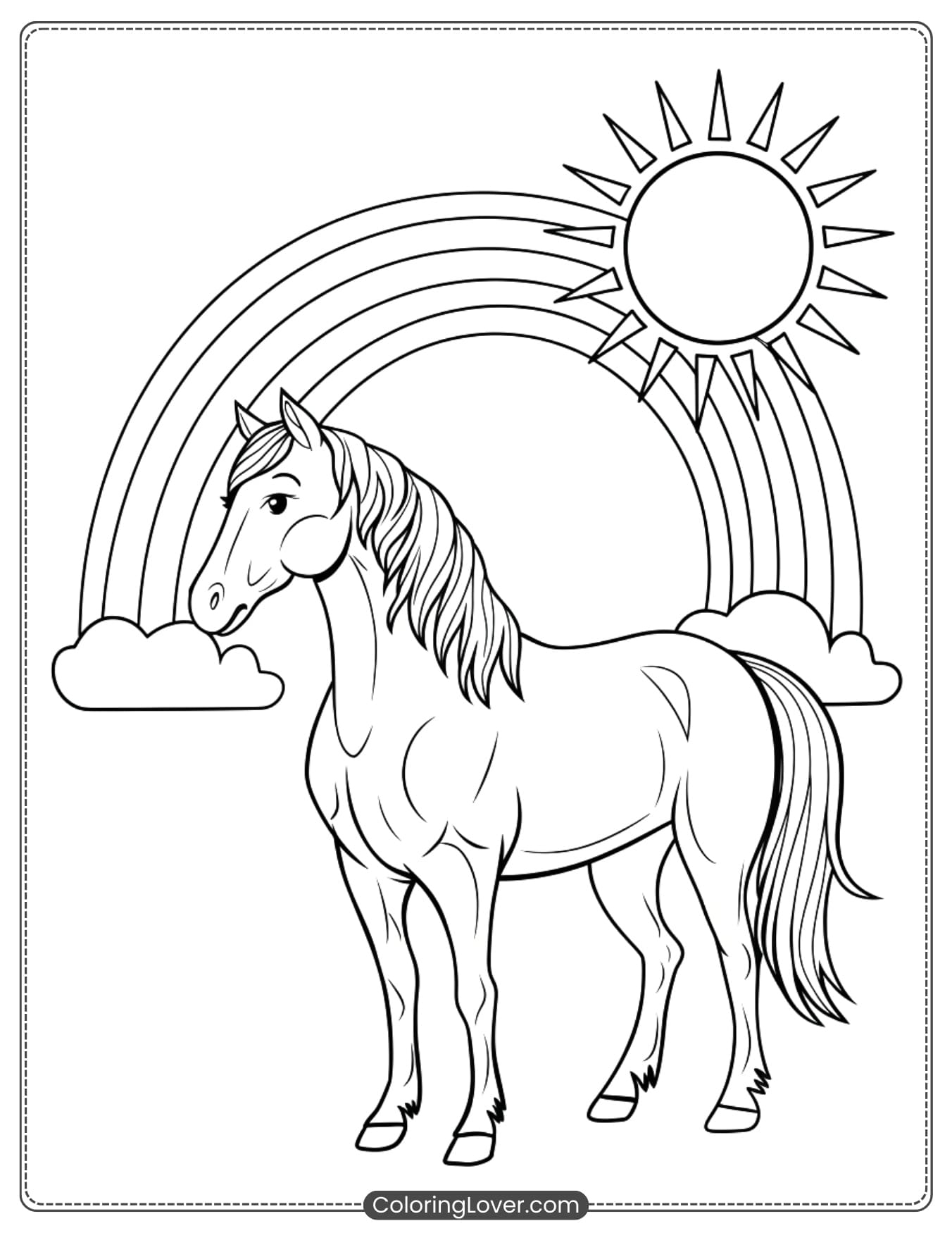 print horse coloring pages