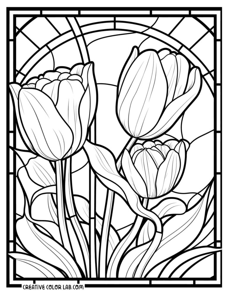 13 Tulip Coloring Pages Free PDF Printables