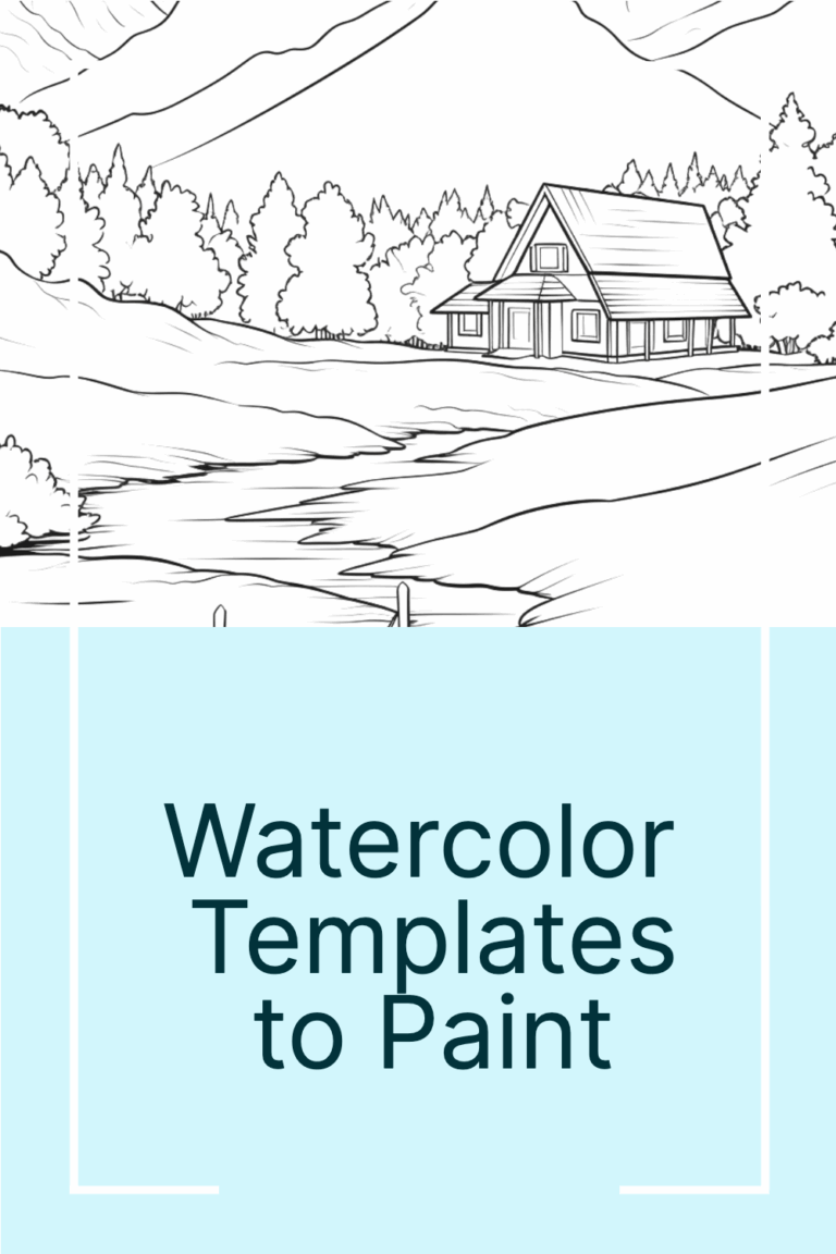 15 Free Watercolor Templates To Paint