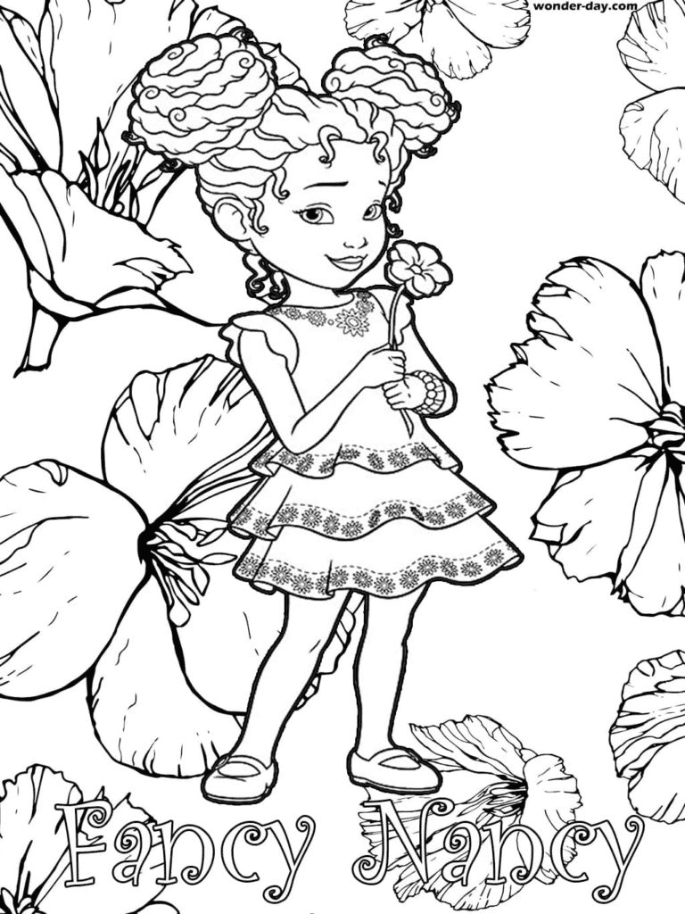 fancy nancy coloring pages printable