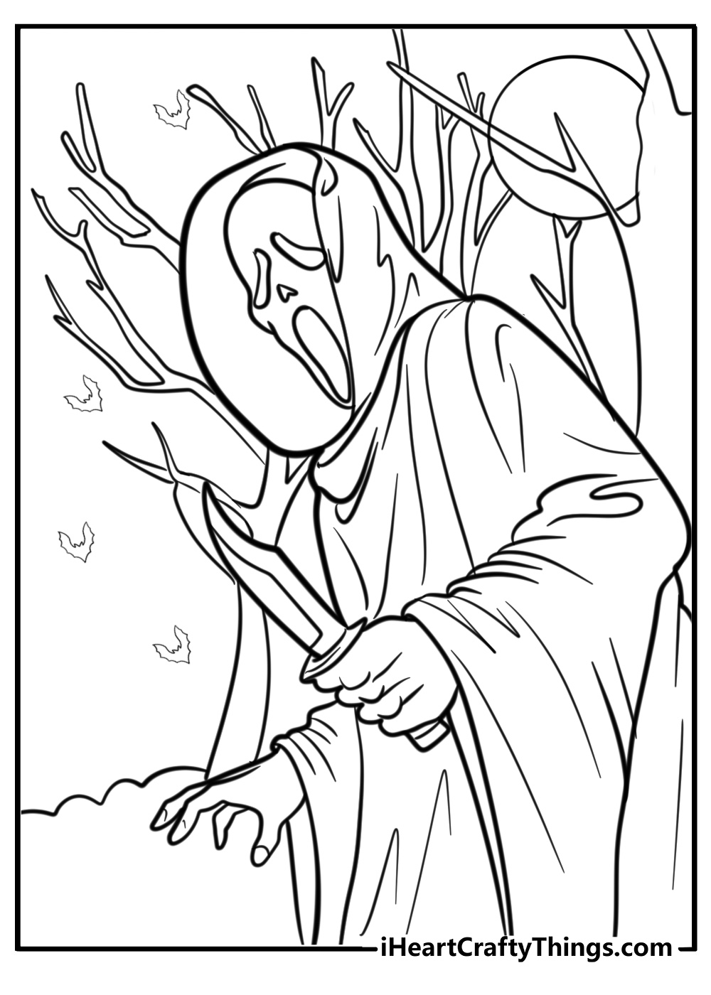 ghostface coloring pages