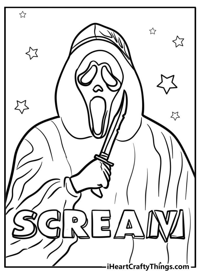 20 New Scream Coloring Pages 100 Free To Print 